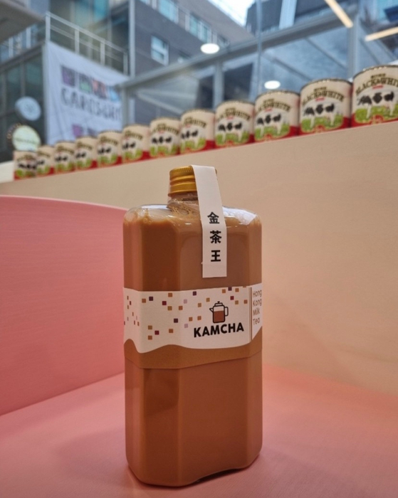 A bottle of milk tea at KamCha [KAMCHA]