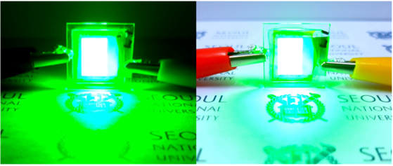 Perovskite light-emitting diode devices operating with ultra-high brightness in the dark and daylight [SEOUL NATIONAL UNIVERSITY]