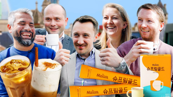 A YouTube video made by YouTuber Korean Englishman shows foreigners trying Korean instant coffee mixes. [SCREEN CAPTURE]