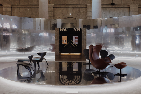 Fritz Hansen furniture products are on display in the main hall of Culture Station Seoul 284 in central Seoul. [KOREA CRAFT & DESIGN FOUNDATION]