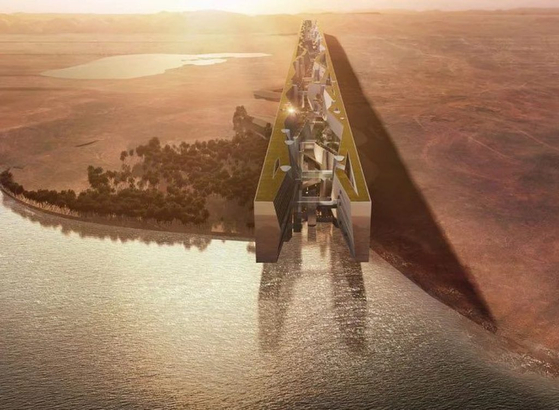 An image of The Line, a residential area of the NEOM city [SCREEN CAPTURE]