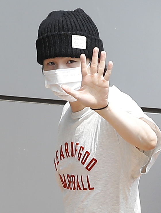 Suga of BTS attends an Mnet performance on June 13, 2022. [NEWS1]