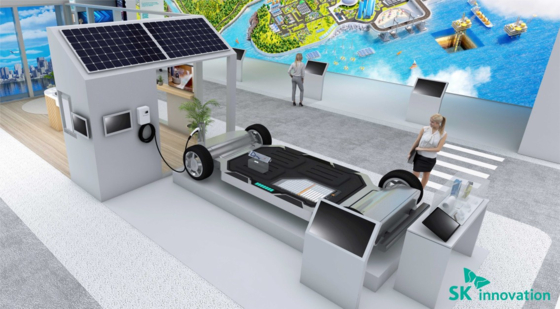 An image of SK Innovation's booth at the CES 2023, which will be held in Las Vegas on Jan. 5. [SK INNOVATION]