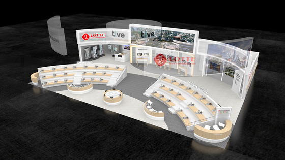 Lotte Data Communication's booth at the CES 2023 [LOTTE DATA COMMUNICATION]