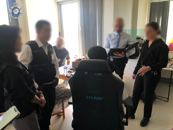 Photo shows ″L,″ the key suspect arrested in Australia in an online sex abuse crime targeting underage people on Nov. 23. [YONHAP]