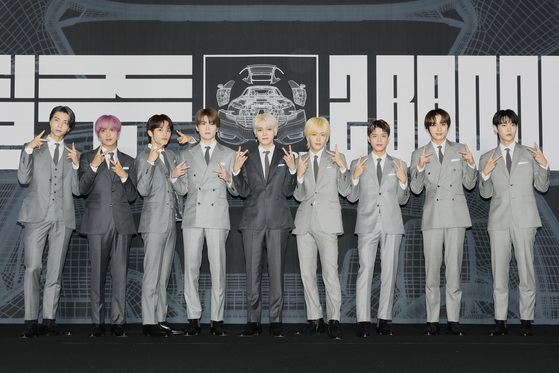 Boy band NCT 127 in a press conference on Sept. 16 [SM ENTERTAINMENT]