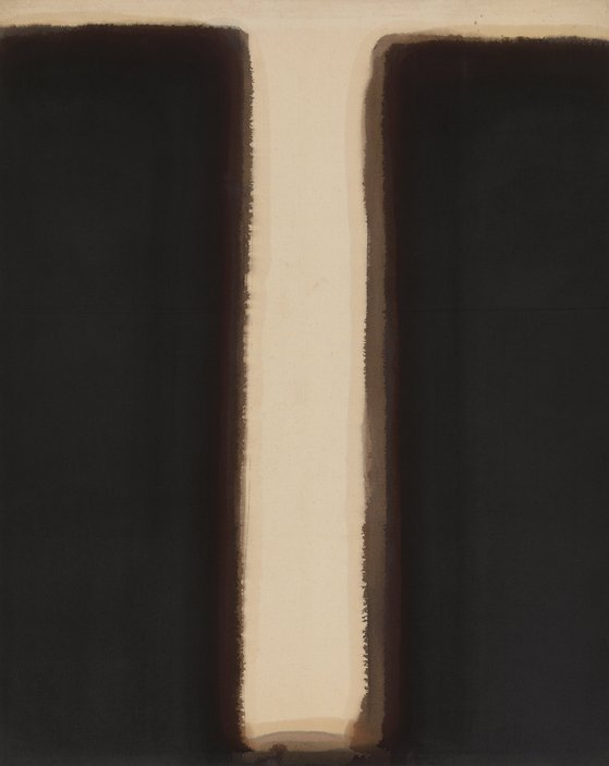 ″Umber-blue″ (1976-67) by Yun Hyong-keun (1928-1903) [NATIONAL MUSEUM OF MODERN ARTS]