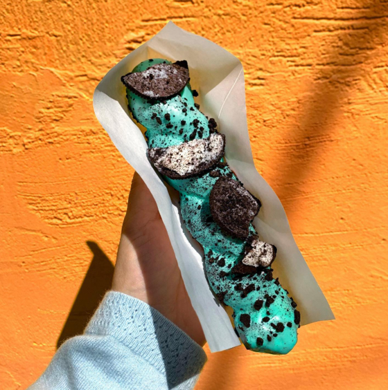 Mint chocolate chip and oreo kwabaeggi sold at Quafe in Mapdo District, western Seoul [QUAFE SCREEN CAPTURE]