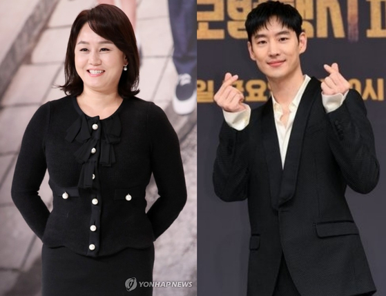 From left, comedian Lee Kyong-shil and actor Lee Je-hoon [YONHAP]