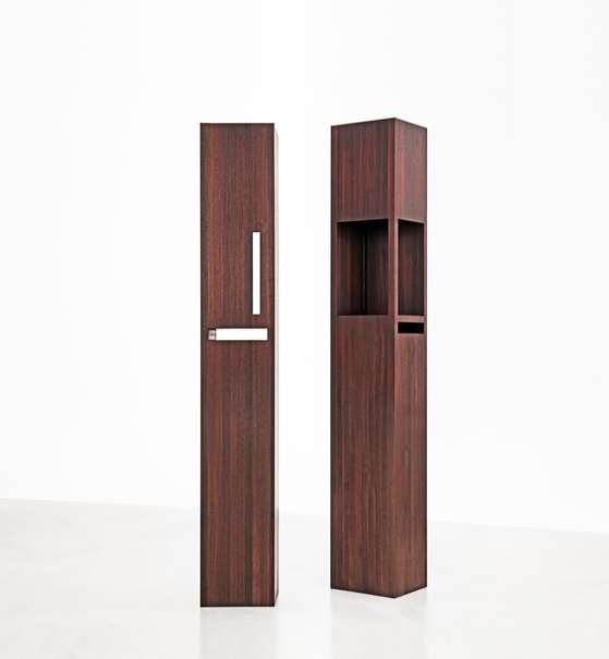 Kim’s design of an etagere with partially closed shelves called sambangtakja.[KIM YOON-KWAN]
