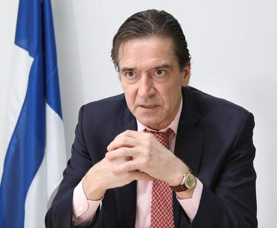 Kai Sauer, the Finnish under-secretary of state for foreign and security policy, in an interview at the Finnish Embassy in Seoul on Thursday. [PARK SANG-MOON]