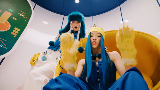 A scene from XG's music video for "Left Right" [XGALAX]