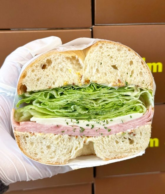 BBL Bagel's ham and cheese bagel [BBL BAGEL]