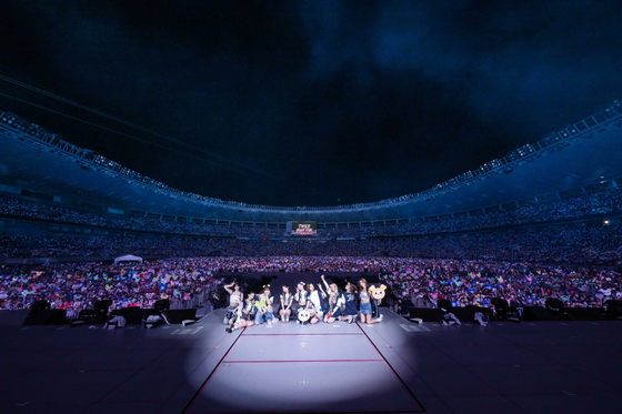 Girl group Twice's concert in Tokyo held as a part of its ″Ready To Be″ world tour series [JYP ENTERTAINMENT]
