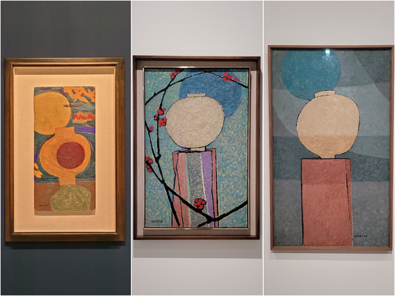 Kim Whanki's paintings in the 1950s where the moon jar and the moon appear together ⓒWhanki Foundation·Whanki Museum  [MOON SO-YOUNG]