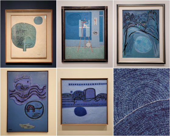 The evolution of the blue full moon in Kim Whanki's paintings now on view at Hoam Museum of Art in Yongin, Gyeonggi. ⓒWhanki Foundation·Whanki Museum  [MOON SO-YOUNG]