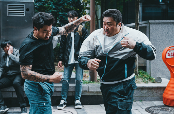 Actor Don Lee as ″monster cop″ Ma Suk-do in the new action film ″The Roundup: No Way Out″ [ABO ENTERTAINMENT]