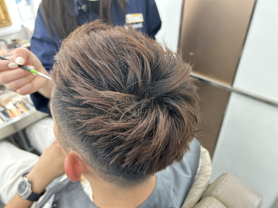 Phei Yong's hair after his treatment and styling sessions [SHIN MIN-HEE]
