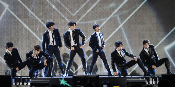 Boy band Golden Child at the ″29th Dream Concert″ held on May 27 at the Busan Asiad Main Stadium [NEWS1]