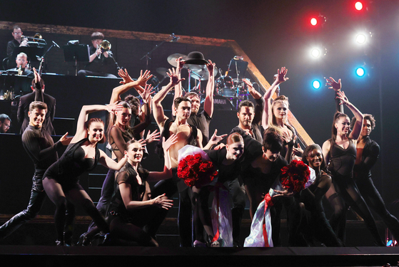 The cast of "Chicago" at Blue Square in Yongsan District, central Seoul, on Wednesday[YONHAP]