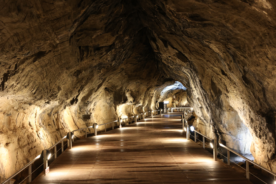 Gwangcheonsungul Adventure Theme Park, Pyeongchang County, Gangwon, was kept as a natural cave but opened last November as an adventure theme park. [PYEONGCHANG FACILITIES MANAGEMENT CORPORATION]