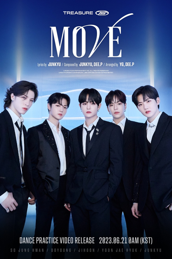 A poster image for T5, a new subunit of boy band Treasure [YG ENTERTAINMENT]