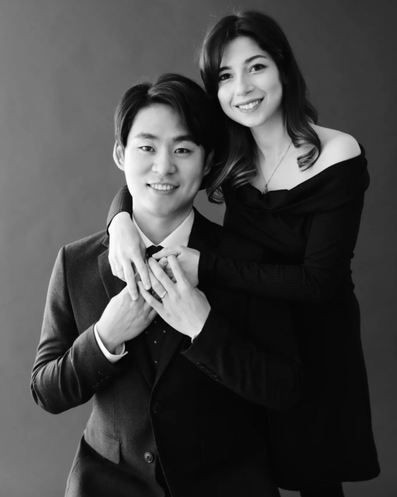 Bahrami with her Korean husband [BAHRAMI]