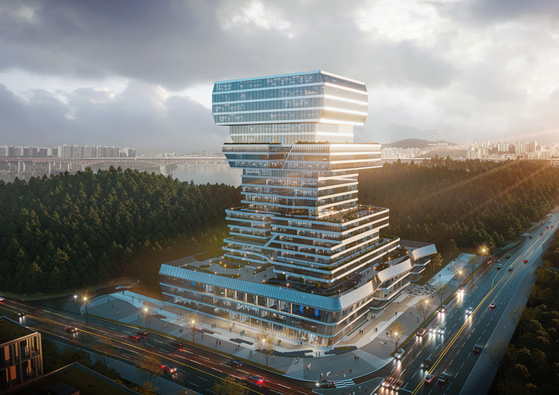 A representation of the Seoul Unicorn Startup Hub in Seongsu-dong, central Seoul. The image was created by Midjourney, an artificial intelligence program. [SEOUL METROPOLITAN GOVERNMENT]