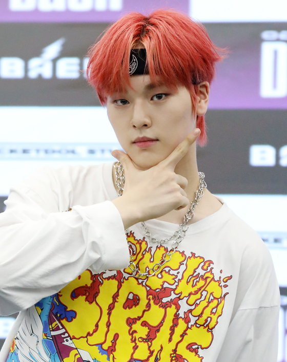 Nam Do-hyon at a press showcase for boy band BAE173's fourth EP ″Odyssey: Dash″ in August 2022 [NEWS1]