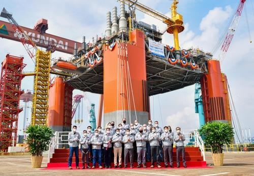 A floating production unit built by HD Hyundai Heavy Industries [YONHAP]