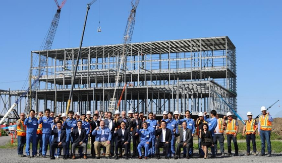 A cathode plant of Posco Future M is under construction in Quebec, Canada on June 21. [POSCO HOLDINGS]