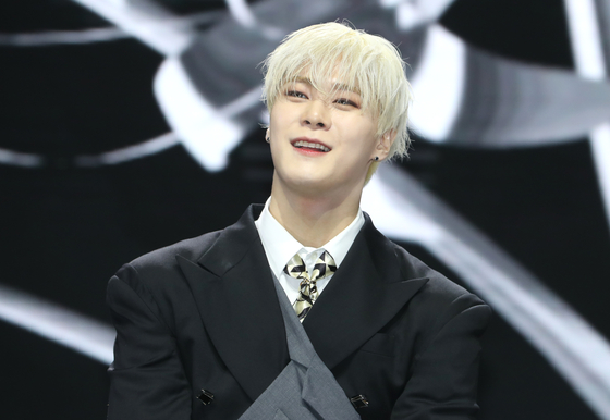 Moonbin of boy band Astro at a showcase on Jan. 4, 2023 [NEWS1]
