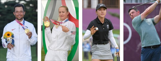 From left: Xander Schauffele, Nelly Korda, Lydia Ko and Rory McIlroy [GETTY IMAGES]