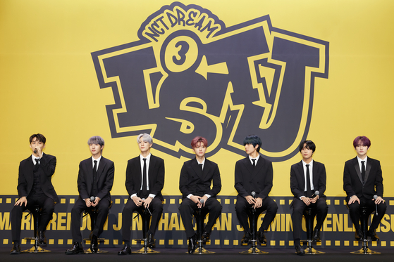 NCT Dream during the press conference for its third full-length album "ISTJ" on July 17 at the Lotte Hotel World in Jamsil, southern Seoul. [SM ENTERTAINMENT]
