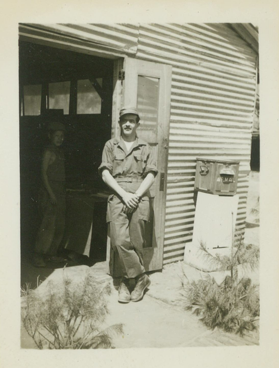 French Korean War veteran Jean Plazy, seen in an undated photograph provided by his grandson Jerome Plazy that was taken in Gapyeong, Gyeonggi, during the Korean War. [JEROME PLAZY]