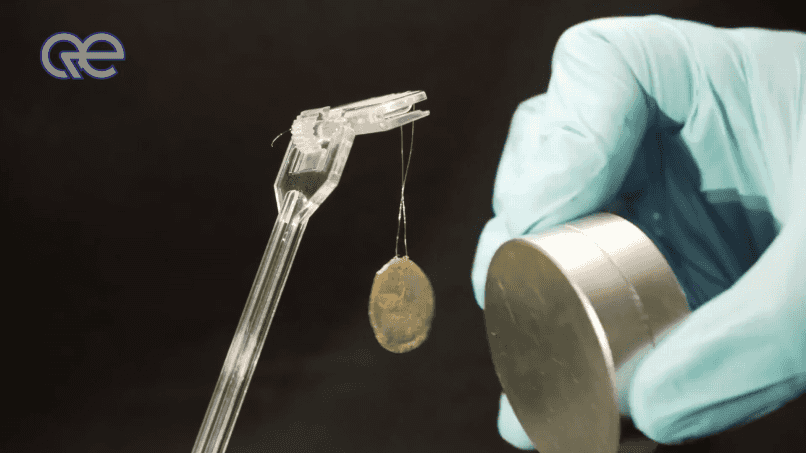 A video of an experiment for LK-99, a compound that a group of Korean researchers claim has superconductivity [QUANTUM ENERGY RESEARCH CENTRE]