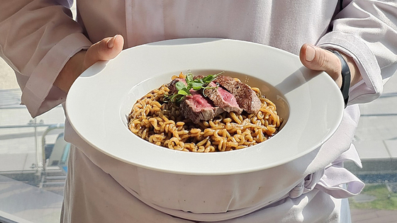 Hanwoo truffle Chapaguri at Signiel Busan [JOONGANG PHOTO]