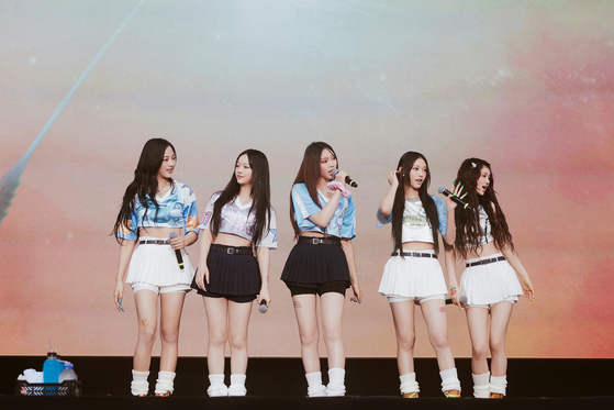 Girl group NewJeans at the Summer Sonic 2023 music festival in Tokyo on Aug. 19 [ADOR]