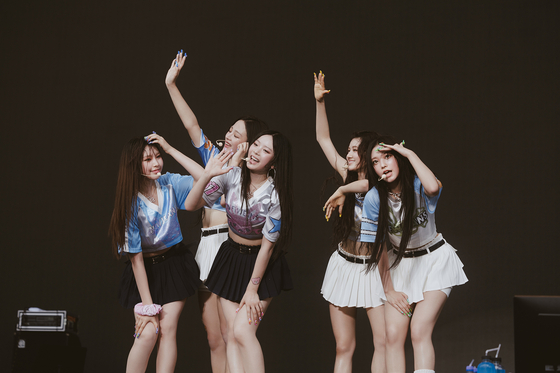 Girl group NewJeans performs for fans at the Summer Sonic 2023 music festival in Tokyo on Saturday [ADOR]