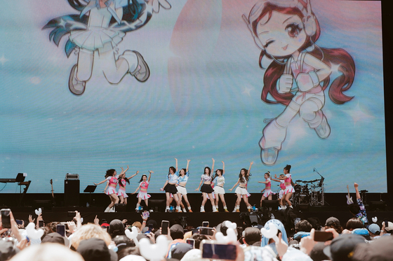 Girl group NewJeans at the Summer Sonic 2023 music festival in Tokyo on Aug. 19 [ADOR]