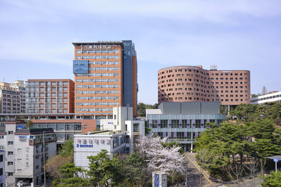 The Catholic University of Korea’s on-campus dormitories near the entrance of the Songsim Global Campus in Bucheon, Gyeonggi [THE CATHOLIC UNIVERSITY OF KOREA]