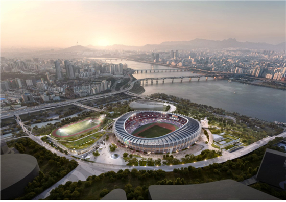 A rendered image of the Jamsil Olympic Stadium in southern Seoul [SEOUL METROPOLITAN GOVERNMENT}