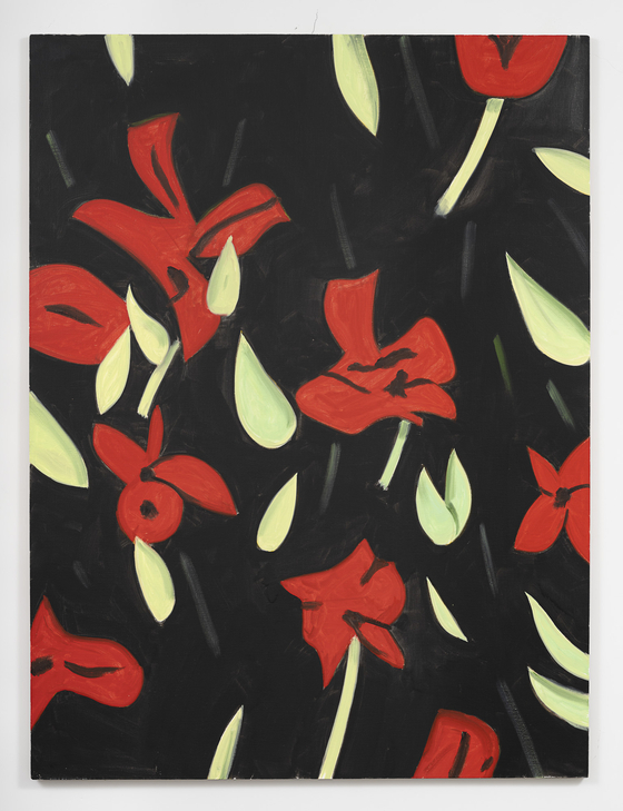 ″Carnations 2″ (2022) by Alex Katz [ALEX KATZ, GLADSTONE GALLERY]