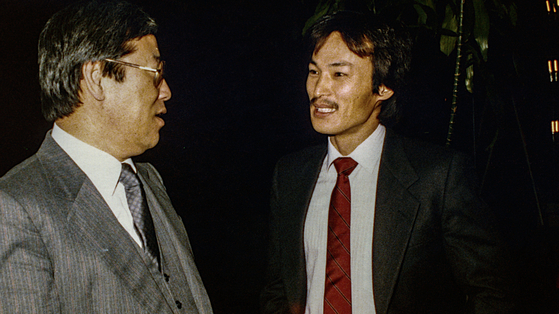 Chol Soo Lee, right, is pictured after his release from prison. [CONNECT PICTURES]