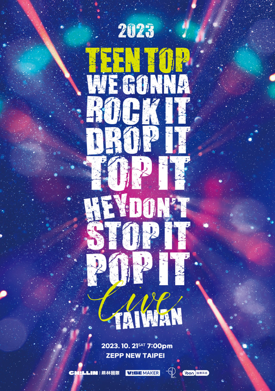 Teen Top will hold a solo concert in Taipei on Oct. 21, three years after the band last visited Taiwan in 2019 [TOP MEDIA]