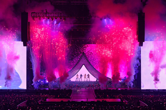 Blackpink held a two-day finale concert for its "Born Pink" world tour on Saturday and Sunday at the Gocheok Sky Dome indoor arena located in Guro District, western Seoul [YG ENTERTAINMENT]