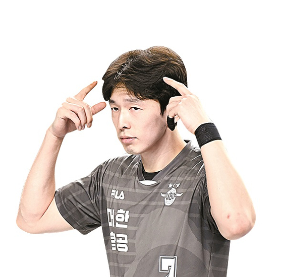 The Incheon Korean Air Jumbos' Han Sun-soo [KOREA VOLLEYBALL FEDERATION]