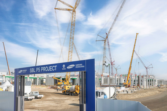 The construction site of Samsung Biologics’ Plant 5 in Songdo, Incheon [SAMSUNG BIOLOGICS]