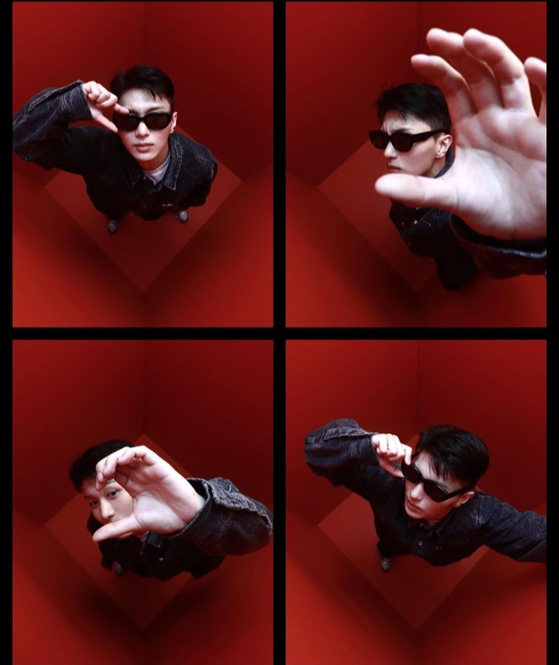 A model poses for a photo strip at Don't Lxxk Up [SCREEN CAPTURE] 