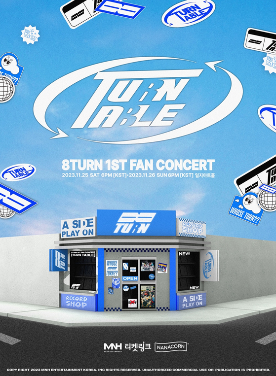 Concert poster for boy band 8TURN [MNH ENTERTAINMENT]